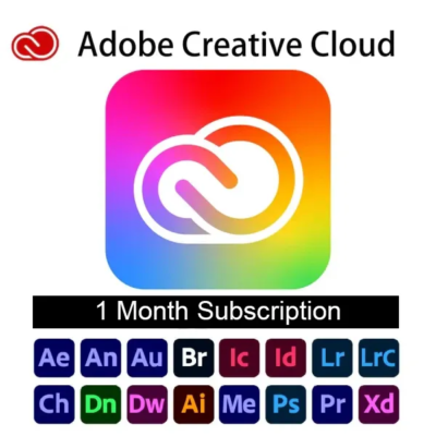 Adobe Creative Cloud Pro – 1 Month Subscription Key – Full Package