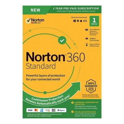 Norton 360 Standard 1 Device 1 Year + VPN Email Key