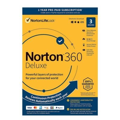 Norton 360 Deluxe Dark Web Monitoring 3 Devices 1 Year